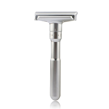 The Personal Barber Silver Adjustable Safety Razor - Free Gift