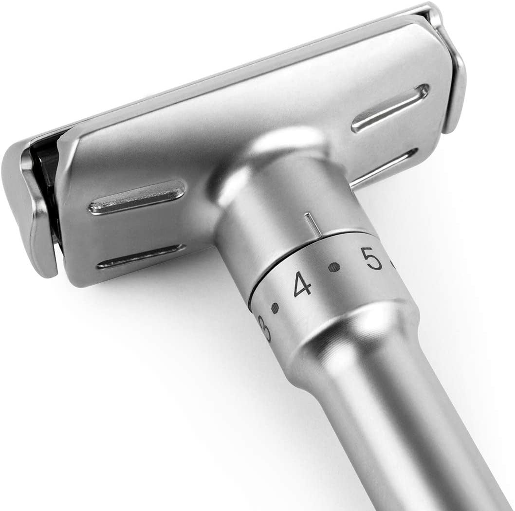 The Personal Barber Silver Adjustable Safety Razor