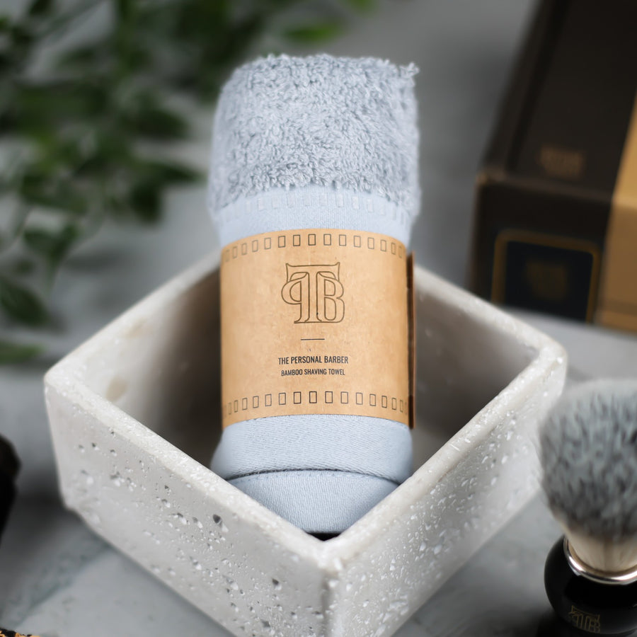 The Personal Barber Grey Bamboo Shaving Towel