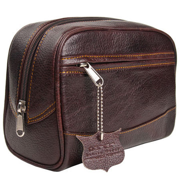Parker Buffalo Leather Wash Bag 