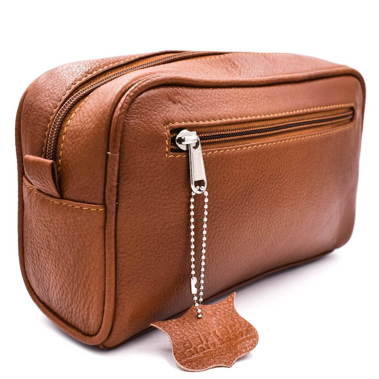 Saddle Leather Wash Bag