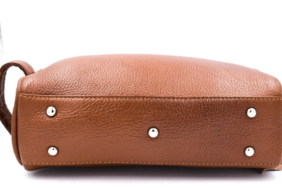 Parker Saddle Brown Leather Wash Bag