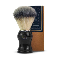 the personal barber cruelty-free shave brush with kraft box packaging