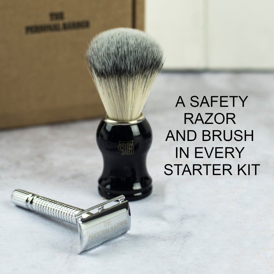 Discovery Shaving Box - Standard Razor & Brush for the starter kit